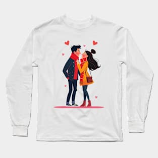 Valentine Romantic couple love birds Long Sleeve T-Shirt